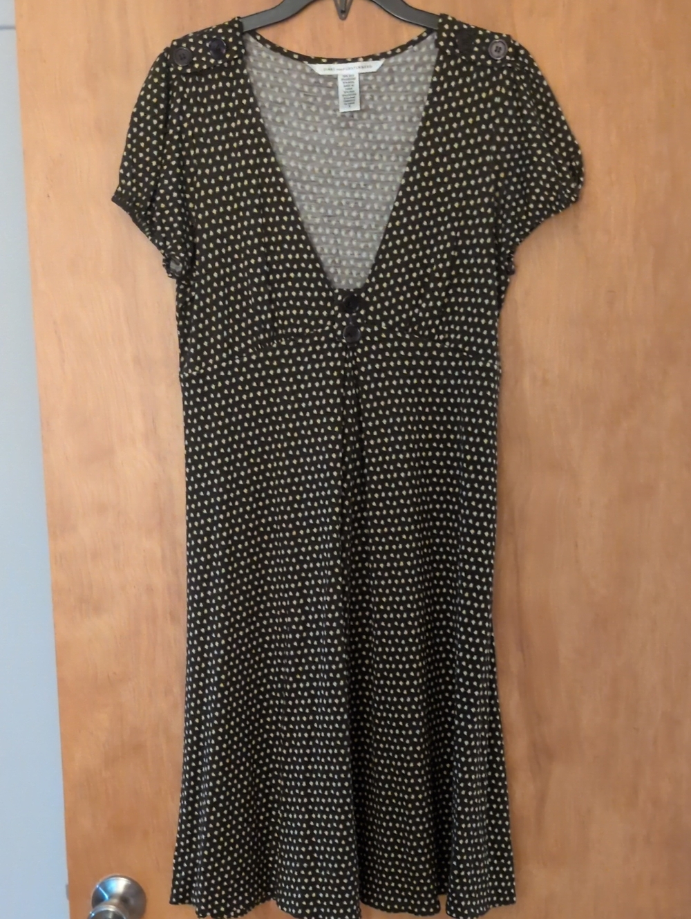 Diane von Furstenberg Brown and Cream Abrtract Polka Dot Dress